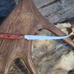 AMBOYNA WOOD STEEL HEAD FILLET KNIFE