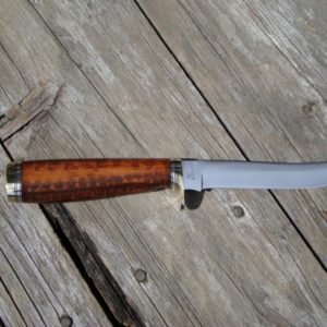 CUSTOMIZED BUCK 121 SNAKE WOOD FILLET KNIFE