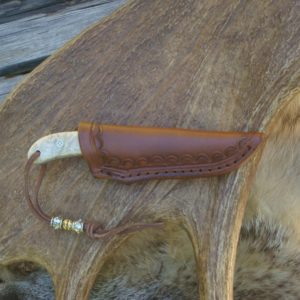 CARBON STEEL BLADE SMALL HUNTER BOXELDER HANDLE WITH FILE WORKED BLADE