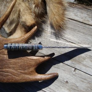 CUSTOMIZED BUCK 119 MAMMOTH TOOTH WITH CAPE BUFFALO HANDLE BOWIE