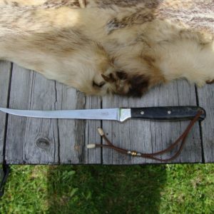 BUCKEYE BURL HANDLE STEEL HEAD FILLET KNIFE