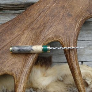 BUCKEYE BURL WOOD WITH JADE CARBON STEEL BIRD TROUT KNIFE