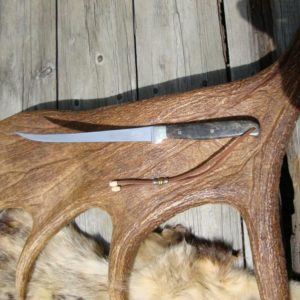 BUCKEYE BURL HANDLE STEEL HEAD FILLET KNIFE