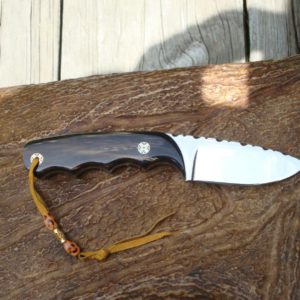 WATER BUFFALO HANDLE S30V STEEL BLADE DROP POINT HUNTER FILE WORKED BLADE