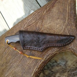 WATER BUFFALO HANDLE S30V STEEL BLADE DROP POINT HUNTER FILE WORKED BLADE