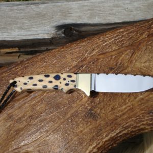 CACTUS HANDLE S30V STEEL BLADE DROP POINT HUNTER FILE WORKED BLADE