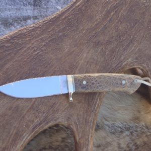 CACTUS HANDLE LOVELESS STYLE S30V STEEL DROP POINT BLADE TAPERED TANG WITH LOTS OF FILE WORK