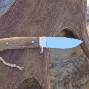 CACTUS HANDLE LOVELESS STYLE S30V STEEL DROP POINT BLADE TAPERED TANG WITH LOTS OF FILE WORK