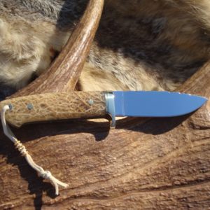 CACTUS HANDLE LOVELESS STYLE S30V STEEL DROP POINT BLADE TAPERED TANG WITH LOTS OF FILE WORK