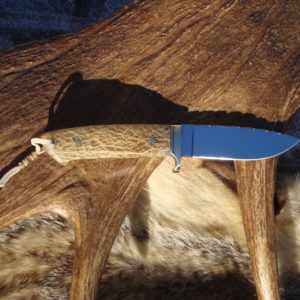 CACTUS HANDLE LOVELESS STYLE S30V STEEL DROP POINT BLADE TAPERED TANG WITH LOTS OF FILE WORK
