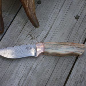 COPPER BOLSTER GIRAFFE BONE DAMASCUS HUNTER