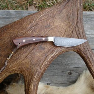 HAMMER FORGED CRAIG BARR DAMASCUS AUSTRALIAN HAIRY OAK HANDLE