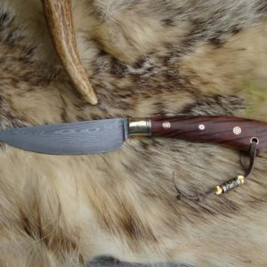 HAMMER FORGED CRAIG BARR DAMASCUS AUSTRALIAN HAIRY OAK HANDLE