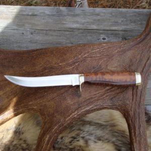 CUSTOMIZED BUCK 121 SNAKE WOOD FILLET KNIFE