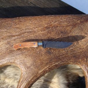 GIRAFFE BONE HANDLE DAMASCUS BLADE BIRD TROUT KNIFE