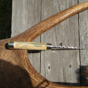 GIRAFFE BONE HANDLE TWIST DAMASCUS KNIFE