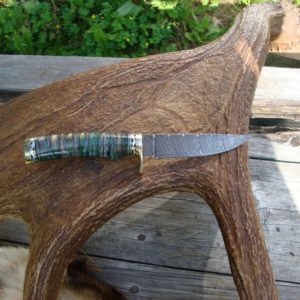 MAMMOTH TOOTH FILE WORKED TWIST DAMASCUS HUNTER