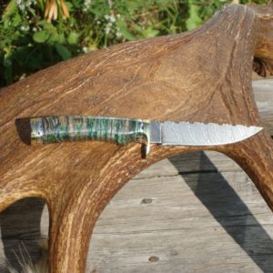 MAMMOTH TOOTH FILE WORKED TWIST DAMASCUS HUNTER