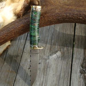 MAMMOTH TOOTH FILE WORKED TWIST DAMASCUS HUNTER