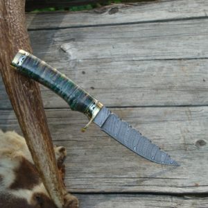MAMMOTH TOOTH FILE WORKED TWIST DAMASCUS HUNTER