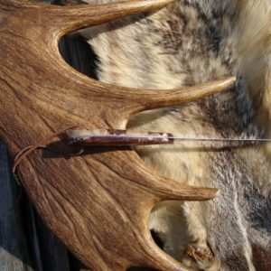 CUSTOM FILLET KNIFE WITH HONDURAN ROSEWOOD BURL HANDLES