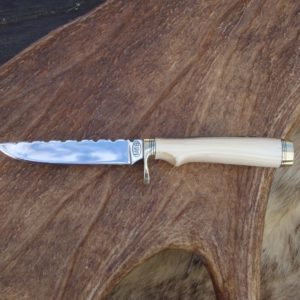 MAMMOTH IVORY HANDLE CARBON STEEL BIRD TROUT KNIFE