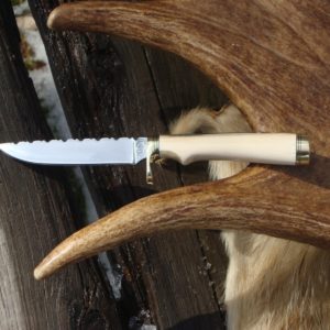 MAMMOTH IVORY HANDLE CARBON STEEL BIRD TROUT KNIFE