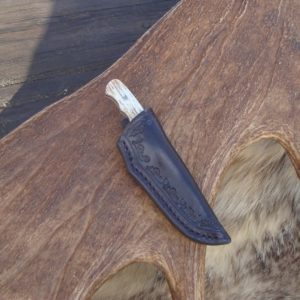 MAMMOTH IVORY HANDLE DAMASCUS BLADE BIRD TROUT KNIFE