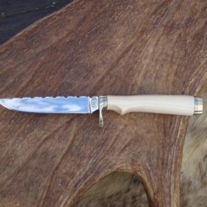 MAMMOTH IVORY HANDLE CARBON STEEL BIRD TROUT KNIFE