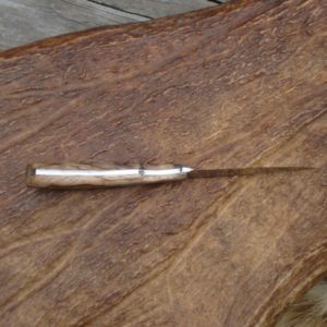 MINI CARBON STEEL ZEBRA WOOD HANDLE BIRD TROUT KNIFE