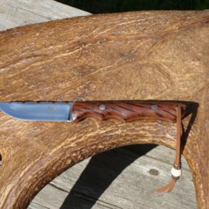 AUSTRALIAN HAIRY OAK HANDLE HOLLOW GRIND KNIFE