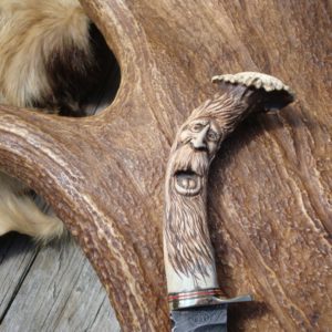 OLD MAN OF THE WOODS DAMASCUS BLADE HUNTER