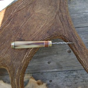 OX HORN WITH AMBOYNA WOOD HANDLE BIRD TROUT KNIFE