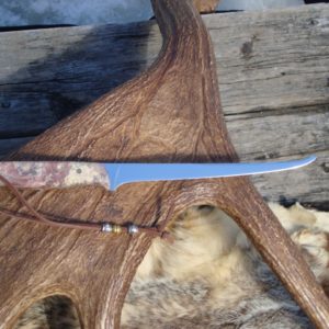 BOXELDER HANDLE STEEL HEAD FILLET KNIFE 8A STEEL BLADE