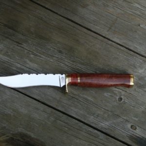 RED MALLE WITH FLAME BOXELDER CLIP POINT KNIFE