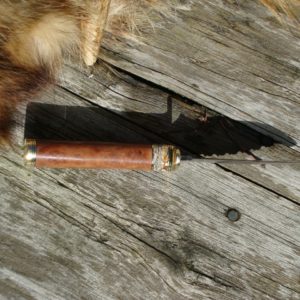 AUSTALIAN RED MALLE WITH MAMMOTH TOOTH HANDLE DAMASCUS BLADE FILE WORKED HUNTER