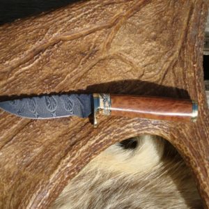 AUSTALIAN RED MALLE WITH MAMMOTH TOOTH HANDLE DAMASCUS BLADE FILE WORKED HUNTER