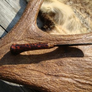 FLINTNAPPED MEXICAN OBSIDIAN BLADE SEAWEED HANDLE KNIFE