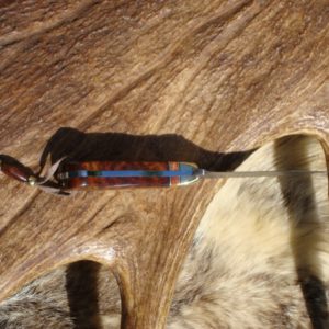 SNAKEWOOD WITH GIRAFFE BONE HANDLE DAMASCUS BLADE BIRD TROUT HUNTER