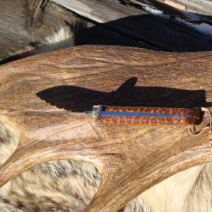 LOVELESS STYLE DROP POINT TAPERED TANG SNAKEWOOD HANDLE CUSTOM KNIFE WITH FILE WORK FROM END TO END