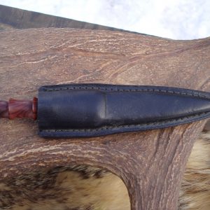 Cocobolo handle finger print pattern damascus blade dagger