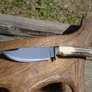 D2 Steel Spear Point Blade Camp Knife India Stag Handle Handle With File Work