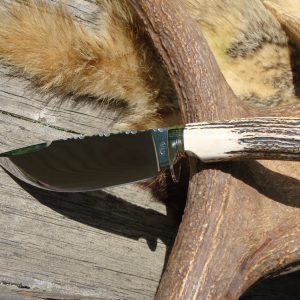 D2 Steel Spear Point Blade Camp Knife India Stag Handle Handle With File Work