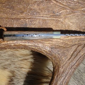 LACEWOOD HANDLE 52100 BEARING STEEL DROP POINT BLADE WITH FILE WORK