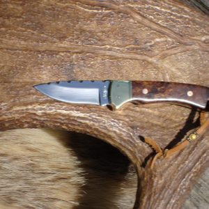 CUSTOM 440 STAINLESS STEEL IRON WOOD HANDLE SMALL HUNTER WITH FILE WORK