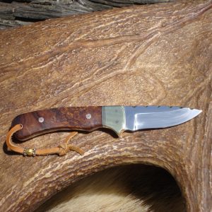 CUSTOM 440 STAINLESS STEEL IRON WOOD HANDLE SMALL HUNTER WITH FILE WORK