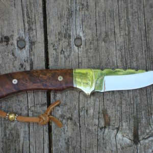 CUSTOM 440 STAINLESS STEEL IRON WOOD HANDLE SMALL HUNTER WITH FILE WORK