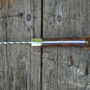 CUSTOM 440 STAINLESS STEEL IRON WOOD HANDLE SMALL HUNTER WITH FILE WORK