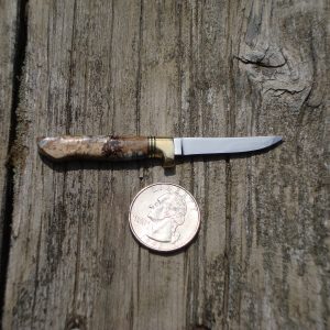 MINIATURE MAMMOTH TOOTH HANDLE KNIFE ONLY 3-1/4 INCHES