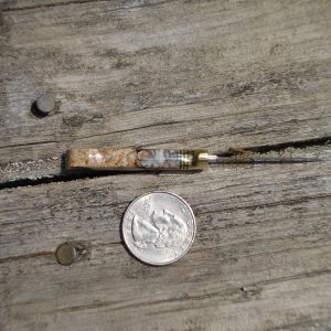 MINIATURE MAMMOTH TOOTH HANDLE KNIFE ONLY 3-1/4 INCHES